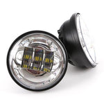 CHROME DAYMAKER LED FOG LIGHTS FOR HARLEY DAVIDSON - 4.5" AUXILIARY HEADLIGHTS + Wiring Harness