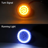 3 1/4" LED Turn Signals Flat Style Front 1157 LED Turn Signal Kit For Harley Davidson