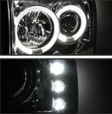 For 1999-2004 Ford F250 F350 F450 SuperDuty LED Halo Projector Headlights Headlamps