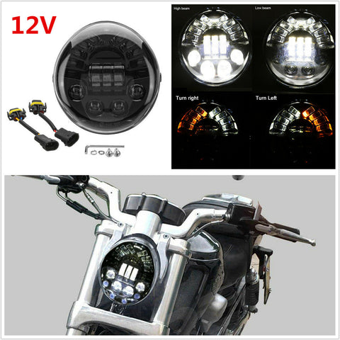 12V 70W LED Turn Signal DRL Light Headlight For Harley VRSCA Vrod VRSCSE 2002-2017