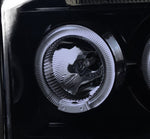 Dodge 05-07 Dakota Replacement LED Dual Halo Glossy Black Projector Headlights