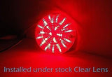 2x 1156 Red LED Rear Turn Signal Light Blinker HD Road King For Harley-Davidson