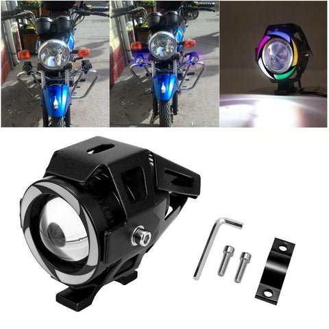 U7 LED 125W Motorcycle DRL Headlight Driving Fog Light Spot Lamp Universal TOP