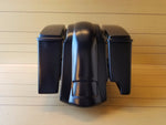 4"STRETCHED SADDLEBAGS FOR 2-1 EXHAUST, LIDS AND REAR FENDER FOR HARLEY DAVIDSON