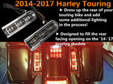 For Harley Touring Saddlebag Accent LED Light Insert Filler Support 2014-2017 Chrome/Black
