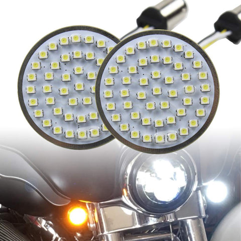 2" 50mm Bullet Style LED Turn Signals Pannel For Sportster Softail Touring (1157)
