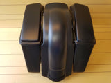 4"STRETCHED SADDLEBAGS NO CUT OUTS,LIDS AND REAR FENDER FOR HARLEY DAVIDSON