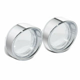 Turn Signal Visor Ring Clear Lens Cover For Harley Davidson Dyna Fat Bob FXDF