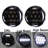 For 1965-1973 Ford Mustang 2Pcs 7inch LED Headlights Round DRL Hi/Lo Beam Bright