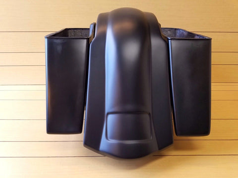 4"STRETCHED SADDLEBAGS NO CUT OUTS AND REAR FENDER FOR TOURING BAGGERS 96-2013