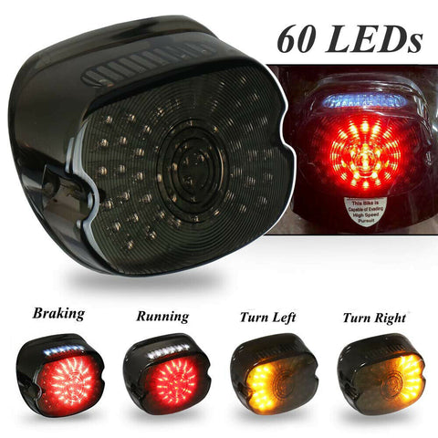 LED Tail Light for Dyna Motorcycle Softail Electra Road Glide Smoke Lens Brake Turn Signal