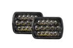 5x7" CREE LED Headlights For Jeep YJ Cherokee XJ Chevrolet Black
