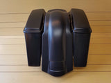 EXTENDED SADDLEBAGS NO EXHAUST CUT OUTS,LIDS & REAR FENDER FOR HD FIT 96-2013