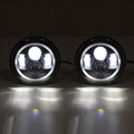 For 1965-1973 Ford Mustang 2Pcs 7inch LED Headlights Round DRL Hi/Lo Beam Bright