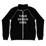 YOUR DESIGN HERE Piped Fleece Jacket