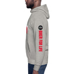 CUSTOM INITIAL BIKER FOR LIFE Unisex Hoodie