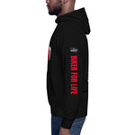 CUSTOM INITIAL BIKER FOR LIFE Unisex Hoodie
