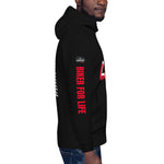 CUSTOM INITIAL BIKER FOR LIFE Unisex Hoodie