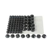 76 pcs Chrome Black Bolts Toppers Caps Kit For Harley Davidson Dyna Glide Twin Cam 1991-2013