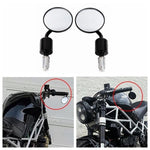 Motorcycle Universal CNC Aluminum Rear View 3" Handle Bar End 7/8" Mirrors for Kawasaki Yamaha Honda Suzuki Motorcycle Chopper