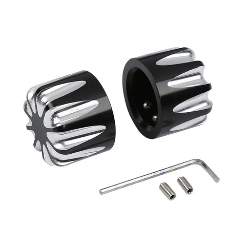 Motorcycle  Front CNC  Axle Nut Covers For Harley Touring FLHT Softail Fatboy FLSTF FLSTC XL1200X Dyna Wide Glide Fat Bob