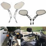 Motorcycle Universal Rear View Side Mirrors For Harley Road King Touring XL883 Sportster 1200 XL1200C Fatboy  Dyna Softail 8MM