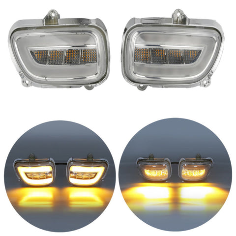Motorcycle Front LED Turn Signals light For Honda F6B 13-17 Goldwing GL1800 2001-2017 2002 2003 2004 2005 2016 2015 Pair
