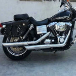 Motorcycle PU Leather Saddlebags For Harley Sportster 883 1200 CVO Dyna Softail Chopper Street Bob Fat Bob FXDB FXDF