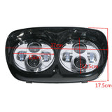 5.75" Dual LED Headlight Projector Headlamp Lamp For Harley Road Glide 1998-2013