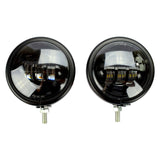 4.5" LED Auxiliary Fog Passing Lights With Housing Bucket & Brackets For Harley Black